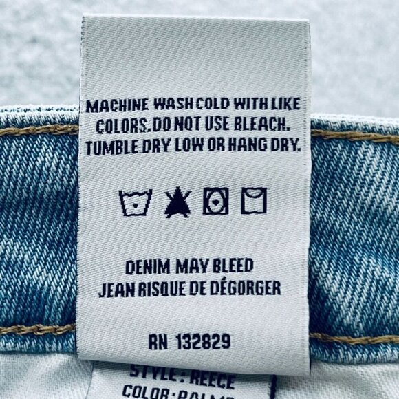 Lovers And Friends Reece High Rise Rigid Slim Straight Jean Size 31 Button Fly - Picture 9 of 13